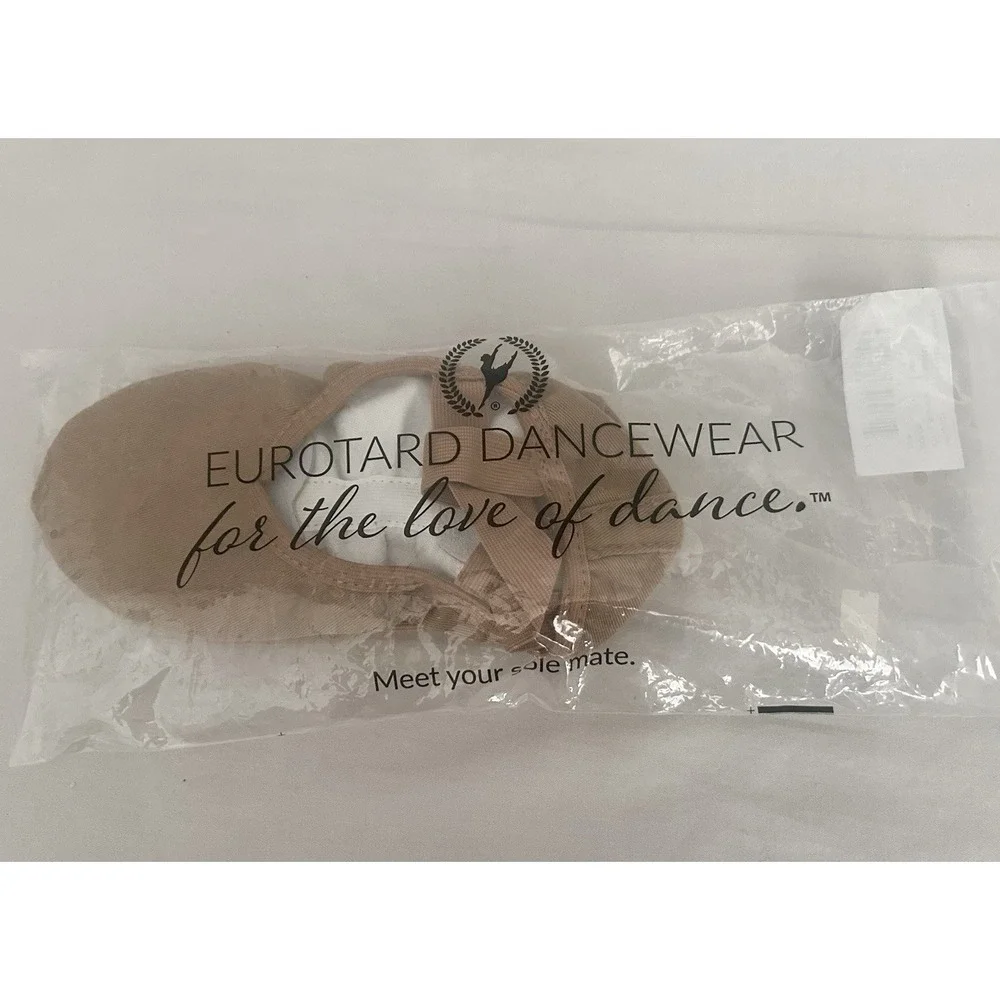 Eurotard Child Tan Assemblé‎ Split Sole Canvas Ballet Shoe A1004A Sz 4 US 34 EU